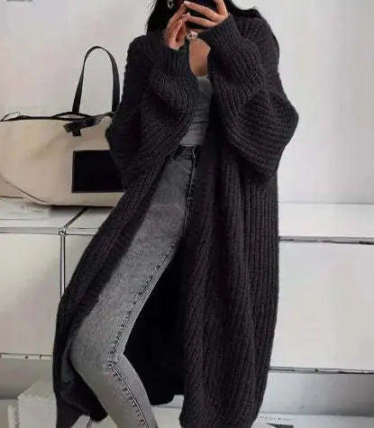 Loose Thick Knitted Cardigan Coat - Angel Wishes