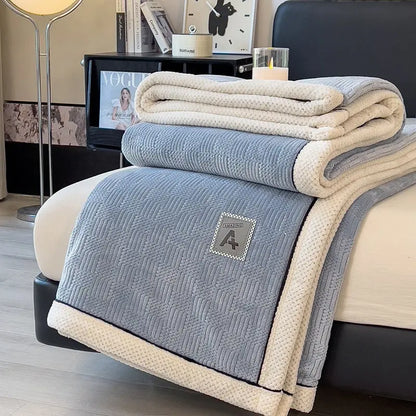 Knitted Blanket Velvet Blanket Coral Fleece Air-conditioning Blanket Angel Wishes