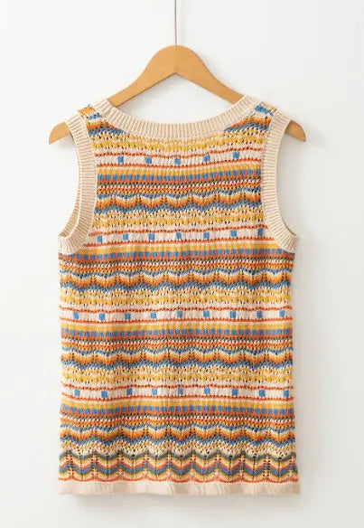 Crochet Round Neck Vest Top Angel Wishes