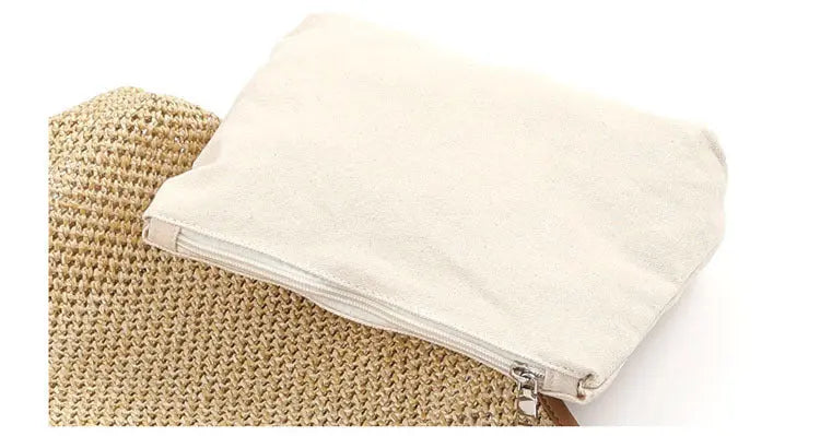 Vest Fishnet Bag Literary Straw Shoulder Bag Angel Wishes