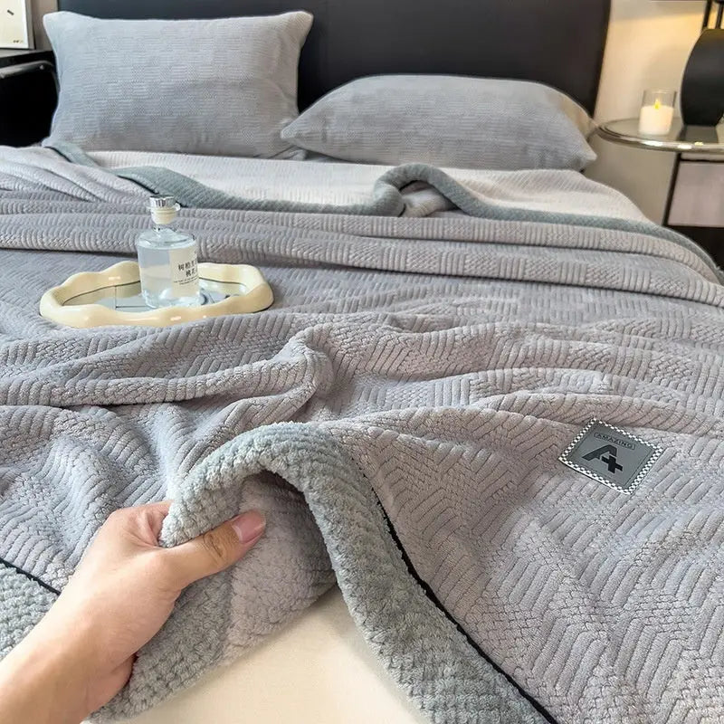 Knitted Blanket Velvet Blanket Coral Fleece Air-conditioning Blanket Angel Wishes