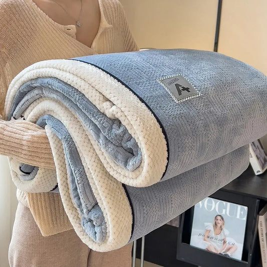 Knitted Blanket Velvet Blanket Coral Fleece Air-conditioning Blanket Angel Wishes