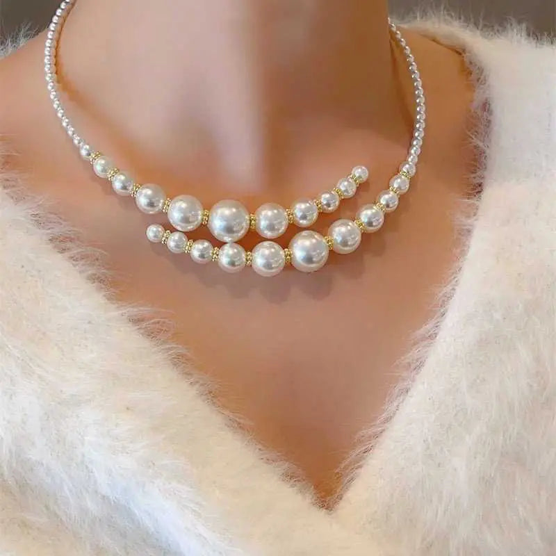 White Clavicle Necklace Angel Wishes
