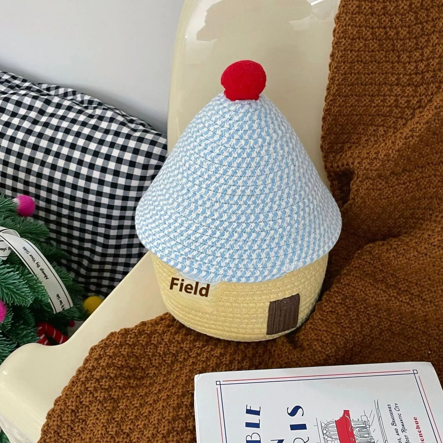 Cute Cotton Thread Woven Storage Basket Angel Wishes