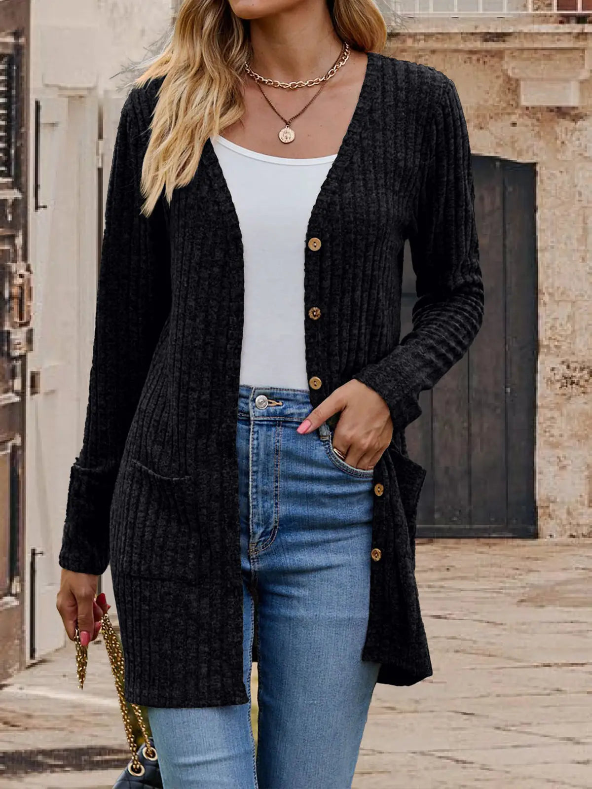 Fashion Knitted Cardigan Coat Angel Wishes
