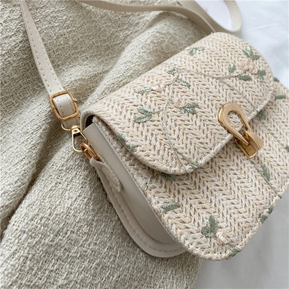 Fashionable Straw Woven Bag - Angel Wishes