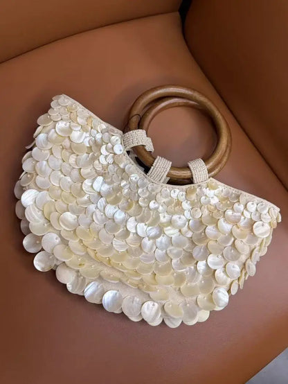 High-grade Handmade Natural Shell Bag Fairy Hand-held Women's Bag Angel Wishes