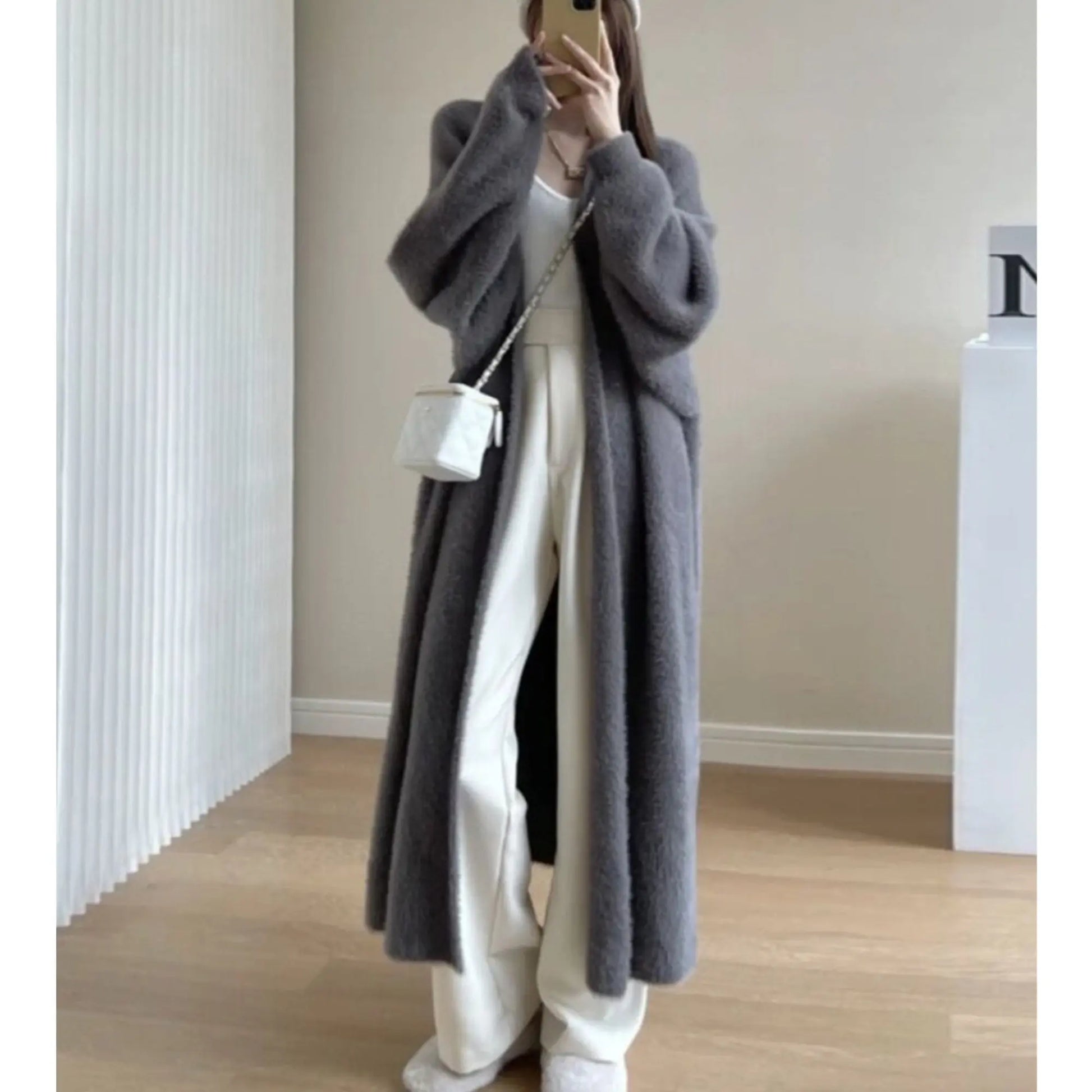 Trendy Soft Long Cardigan Coat Angel Wishes