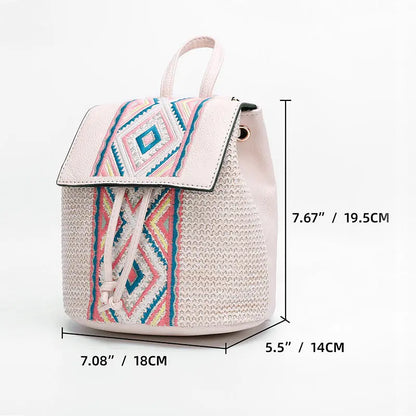 Women's Woven Diamond Shoulder Bag Angel Wishes