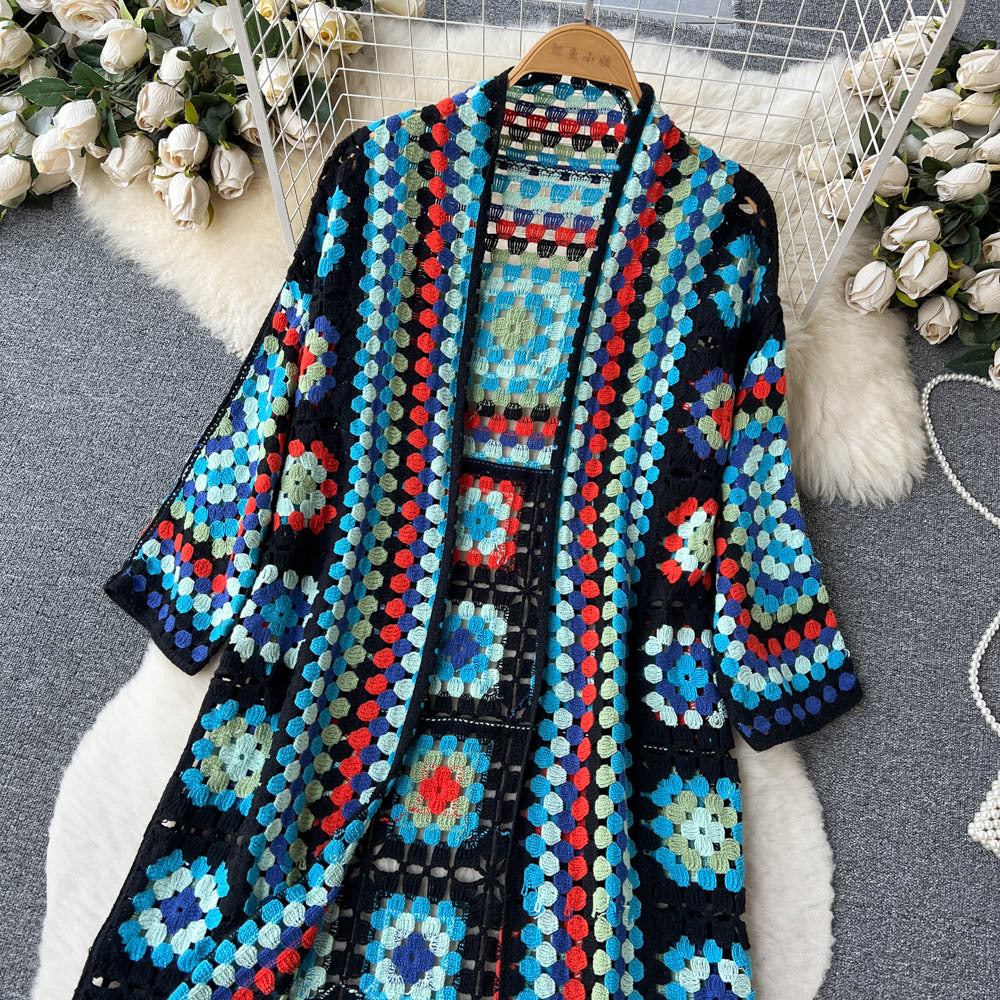 Vintage Long Style Long Sleeve Shawl Cardigan Angel Wishes