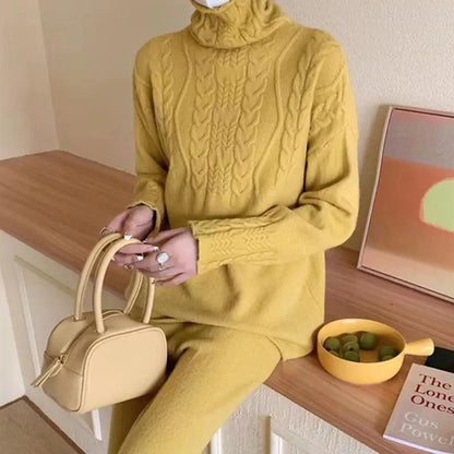 Sweater And Wide Leg Trousers Two-piece Angel Wishes