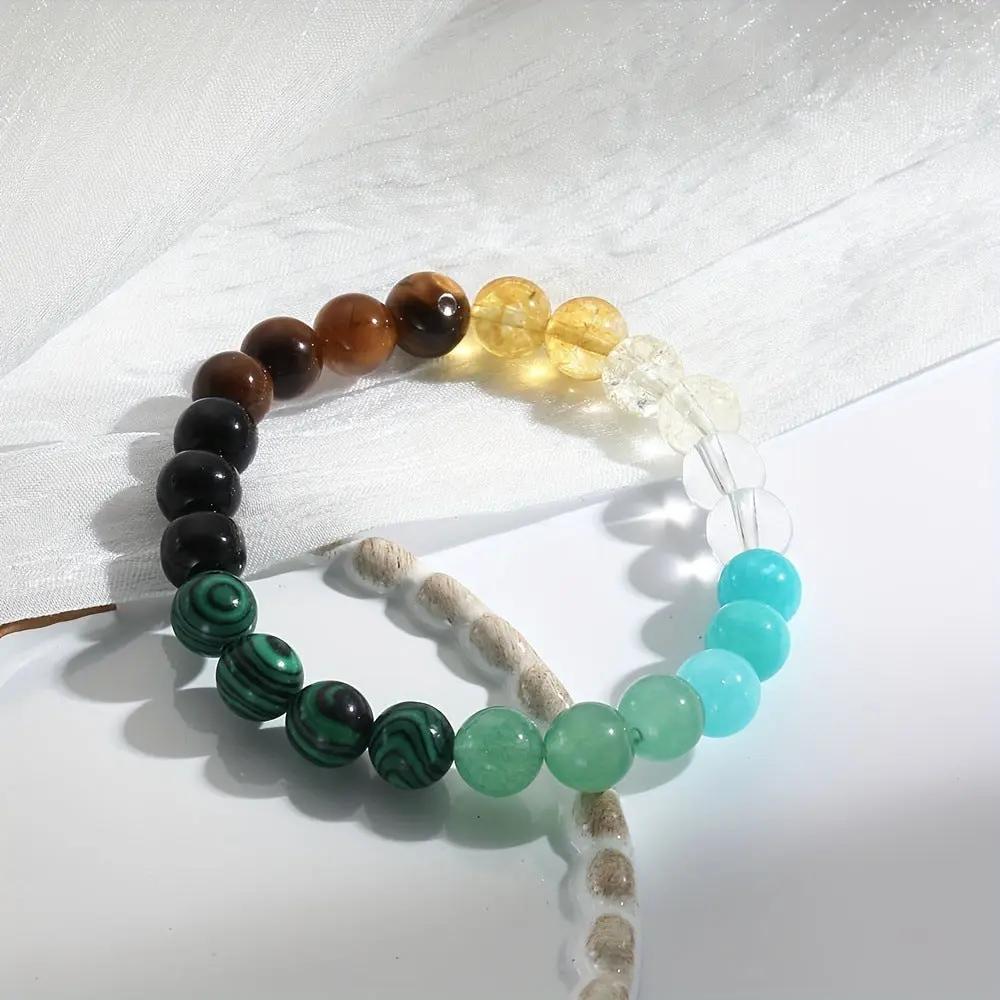 Natural Stone Bracelet Citrine Dongling Stone Malachite Bracelet Angel Wishes