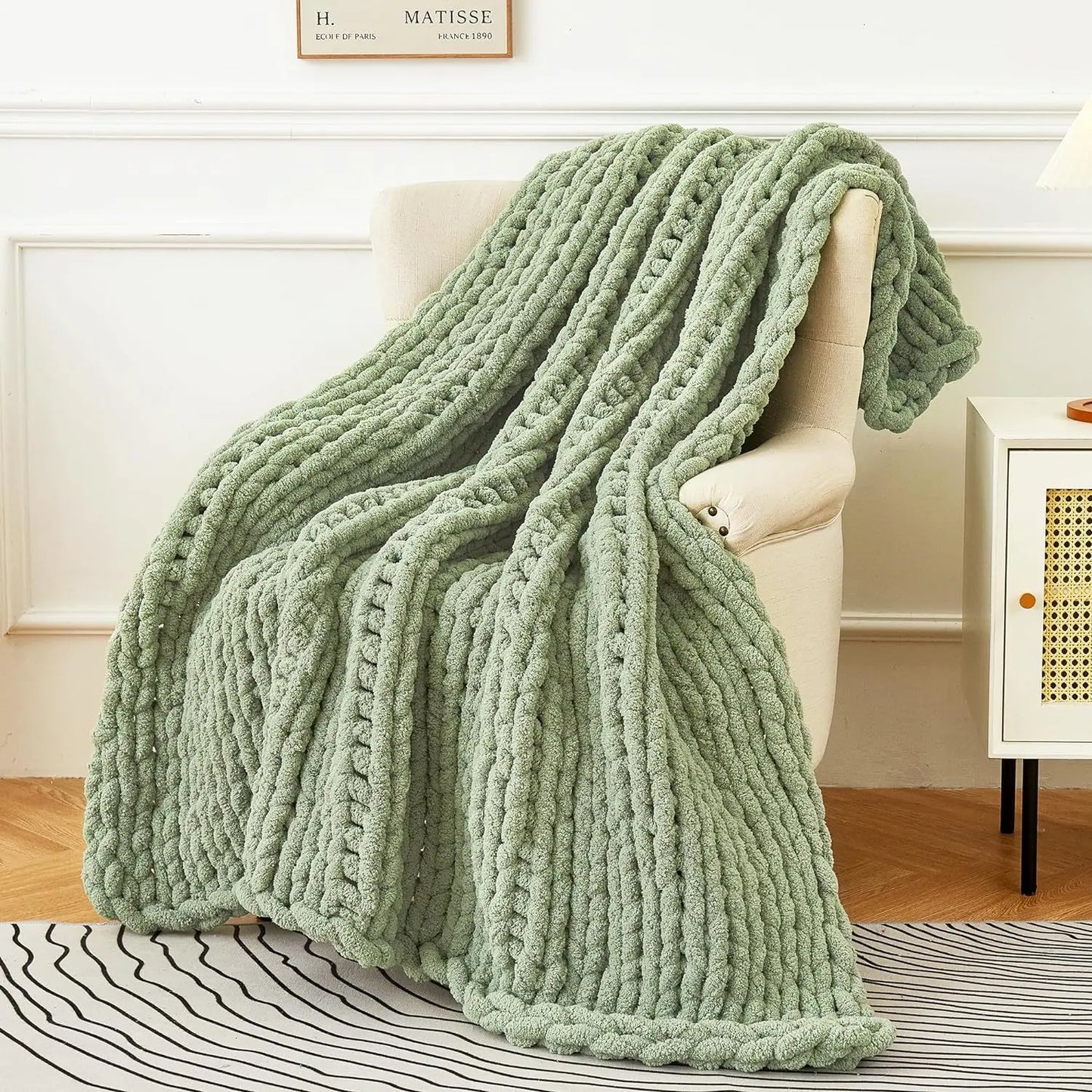Chunky Knit Blanket Angel Wishes