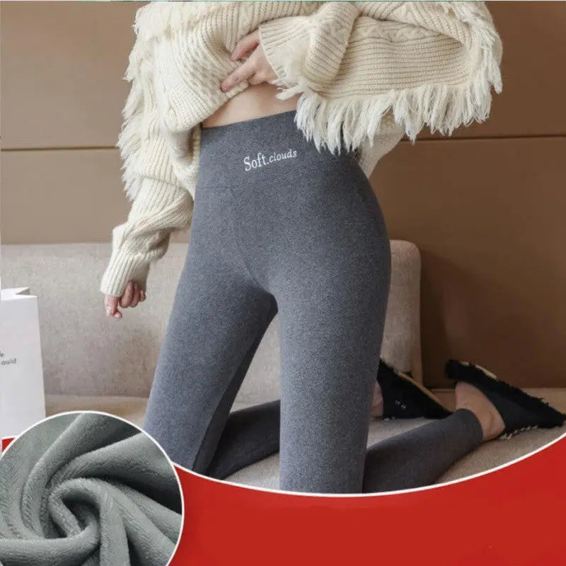 Women's High Waist Plus Velvet Thick Slim Slimming Leggings Angel Wishes