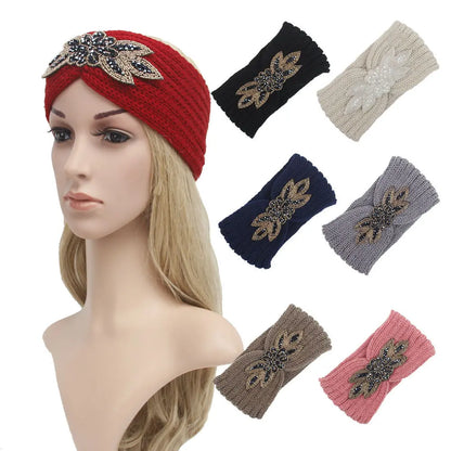Hair Band Diamond Sticking Knit Woolen Head Angel Wishes