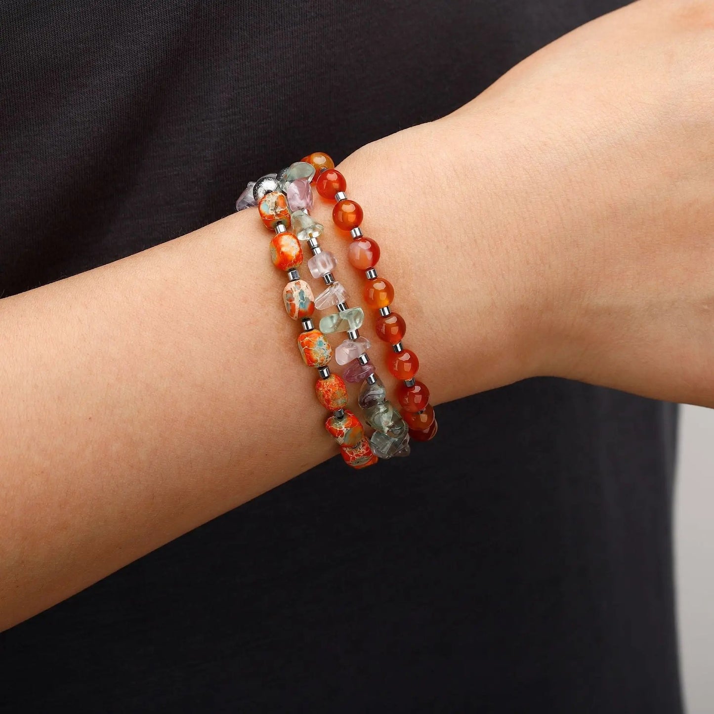 Hand-woven Agate Beads Bracelet For Women Angel Wishes