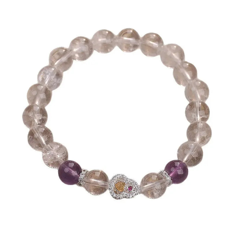Natural White Crystal Amethyst Bracelet Angel Wishes