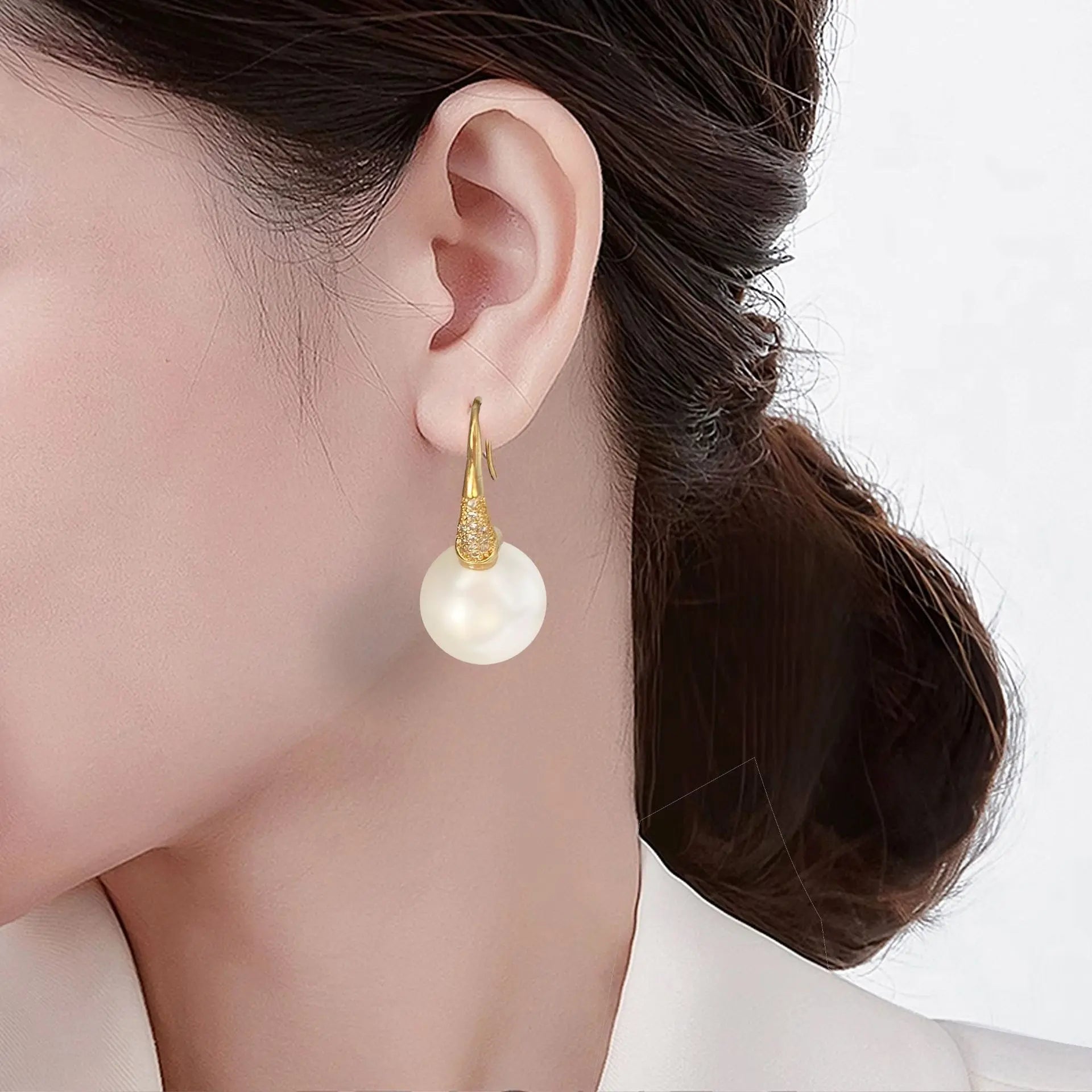 High-quality Pearl Earrings Angel Wishes