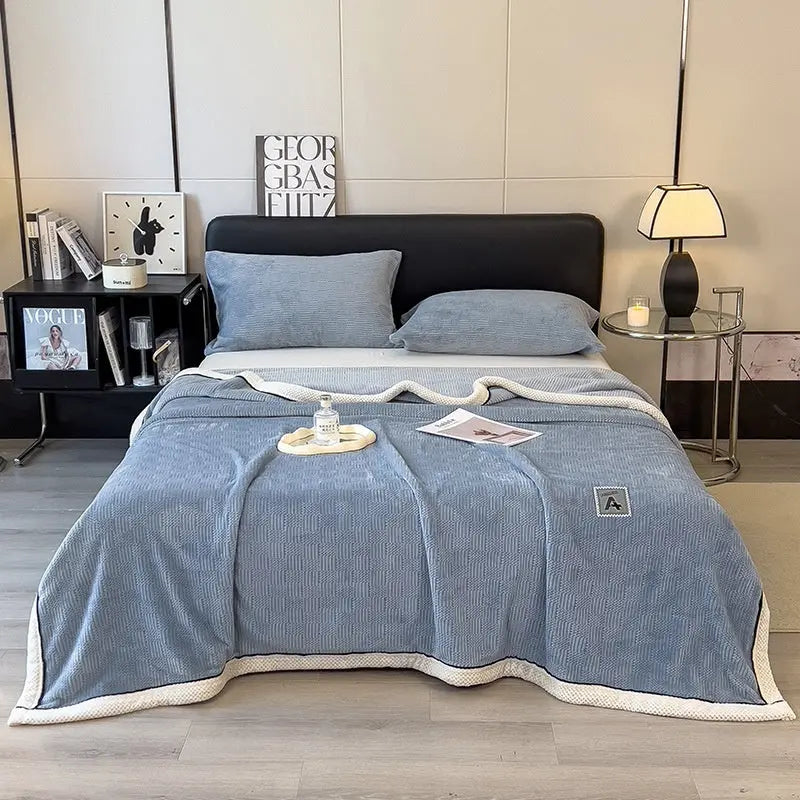 Knitted Blanket Velvet Blanket Coral Fleece Air-conditioning Blanket Angel Wishes