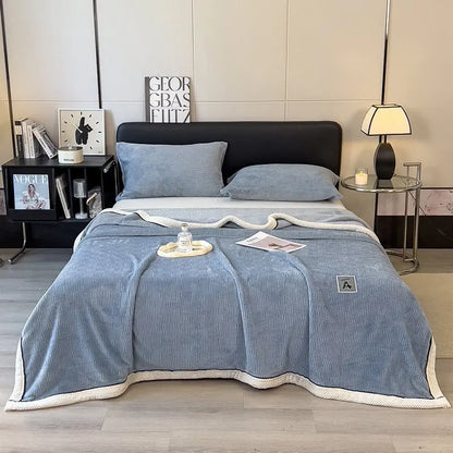 Knitted Blanket Velvet Blanket Coral Fleece Air-conditioning Blanket Angel Wishes