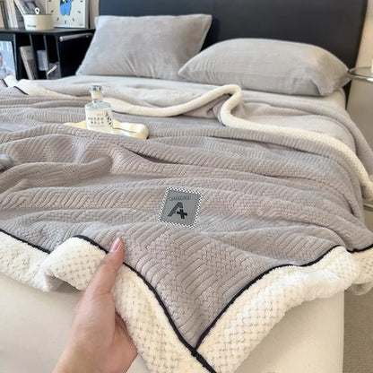 Knitted Blanket Velvet Blanket Coral Fleece Air-conditioning Blanket Angel Wishes