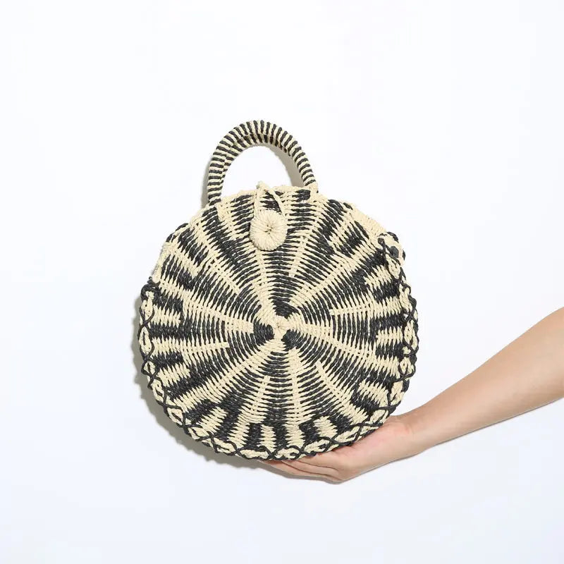 Two-color Straw Messenger Casual Women's Small Woven Bag Angel Wishes