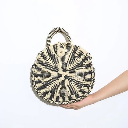 Two-color Straw Messenger Casual Women's Small Woven Bag Angel Wishes