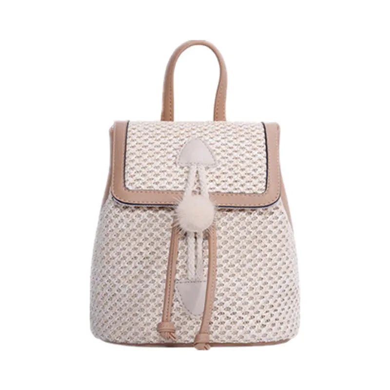 Women's All-match PU Stitching Simple One-shoulder Fur Ball Messenger Bag Angel Wishes