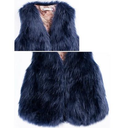 Winter Wool Fur Vest Warm Vest Angel Wishes