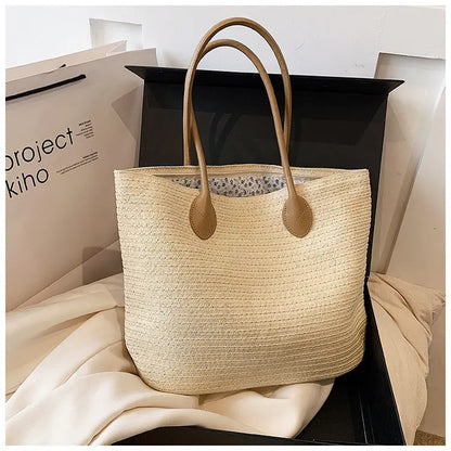 Woven Tote Seaside Vacation Style Beach Bag Angel Wishes