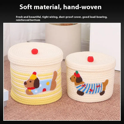 Cute Cotton Thread Woven Storage Basket Angel Wishes