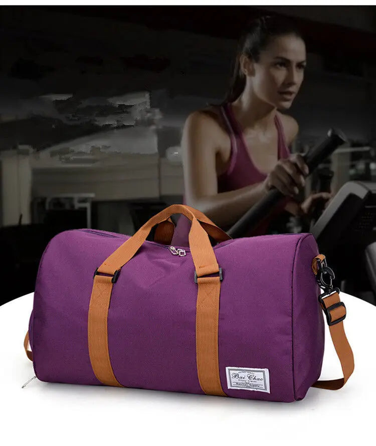 Men & Ladies Sports Duffle Travel Bag Lager Canvas Leisure Work Gym Holdall Bags Angel Wishes