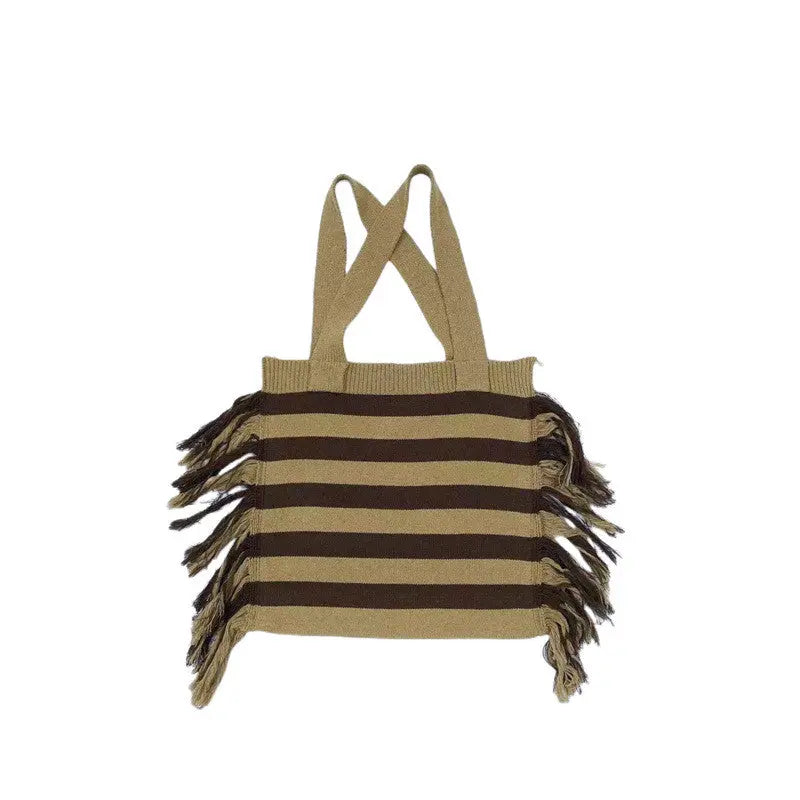 Women's Knitting Bag Collision Color Single Interval Angel Wishes