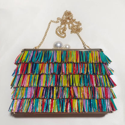 Women's Fashion Seven Color Tassel Dinner Bag Angel Wishes