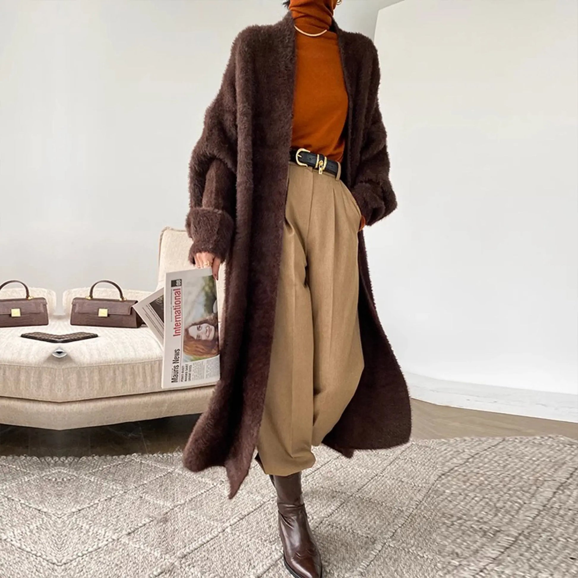 Trendy Soft Long Cardigan Coat Angel Wishes