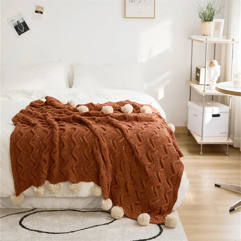 Fashion Nordic Living Room Knitted Blanket Angel Wishes