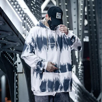 Tie-dye asymmetric hoodies Angel Wishes