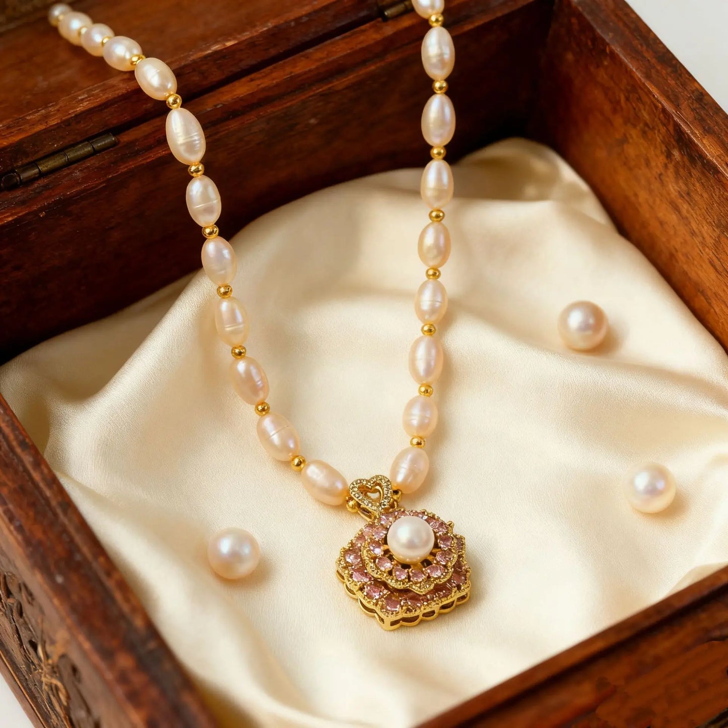 Natural Freshwater Pearl Necklace Angel Wishes