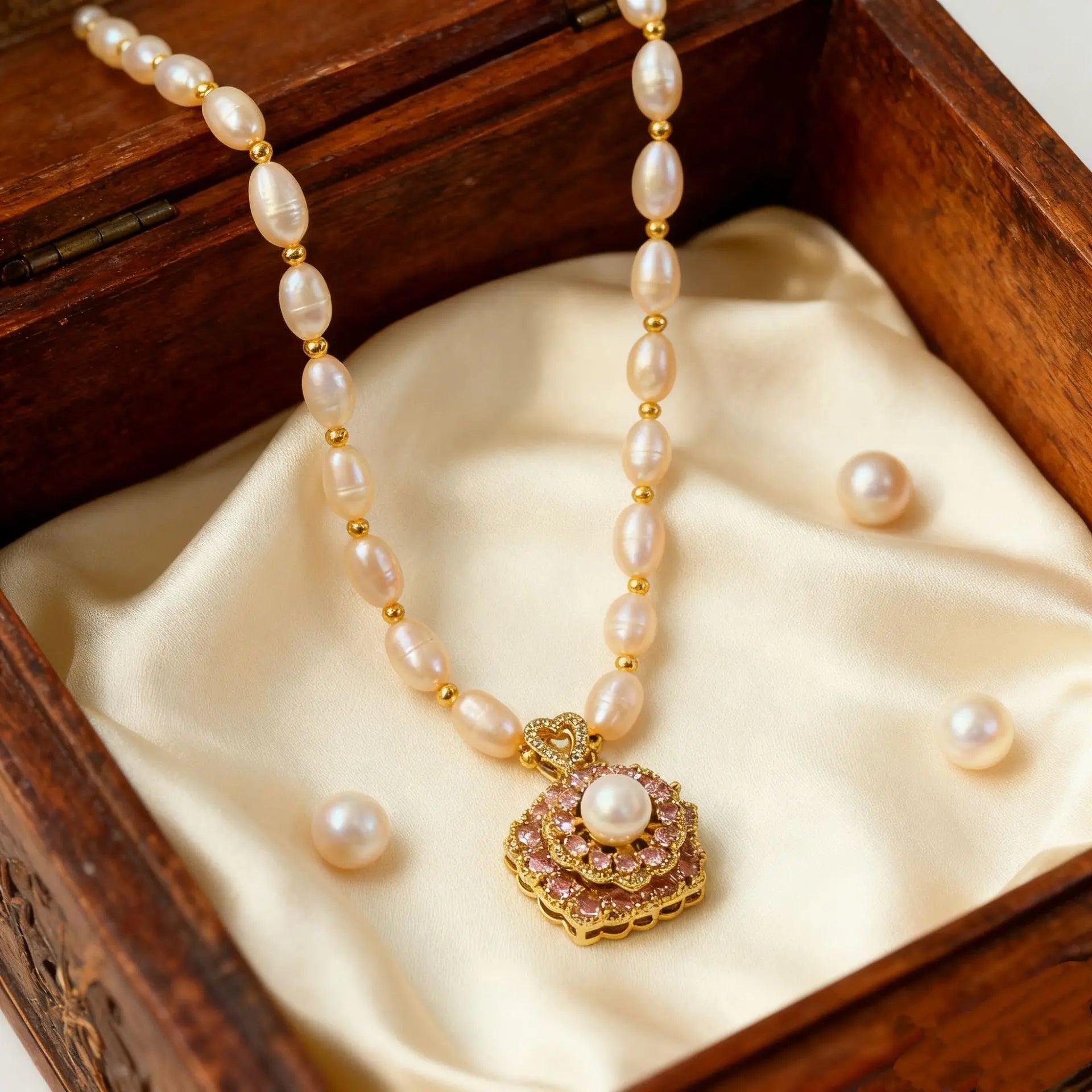 Natural Freshwater Pearl Necklace Angel Wishes