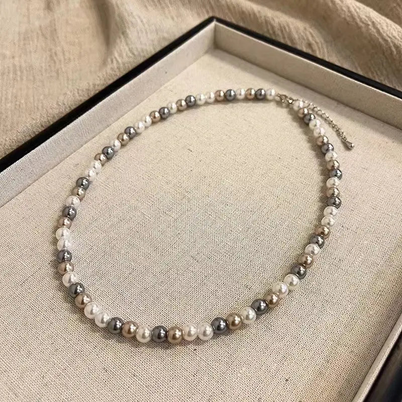Coloured Glass Pearl Necklace - Angel Wishes