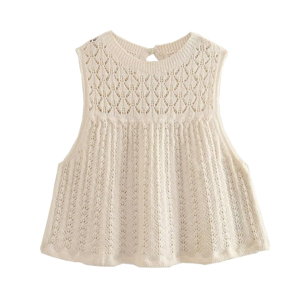 Fashionable Jacquard Mesh Knitted Top And  Mini Skirt Angel Wishes