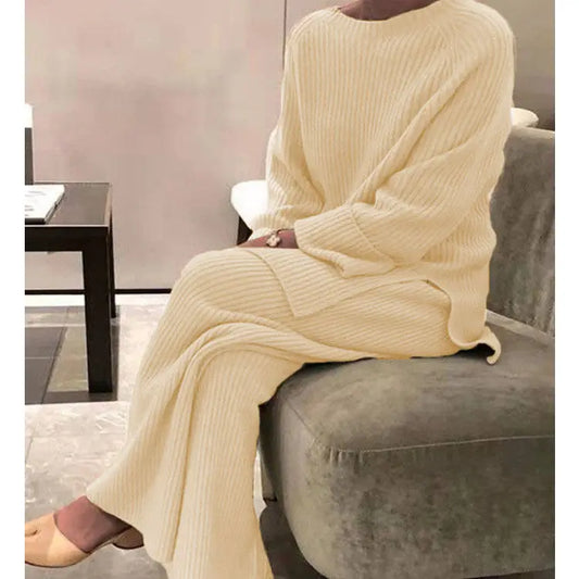 Knitted Casual Two-piece Knitted Sweater Set Angel Wishes