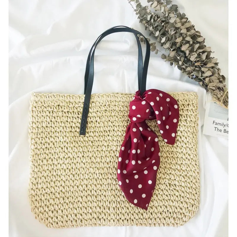 New Seaside Holiday Woven Bag Portable Angel Wishes