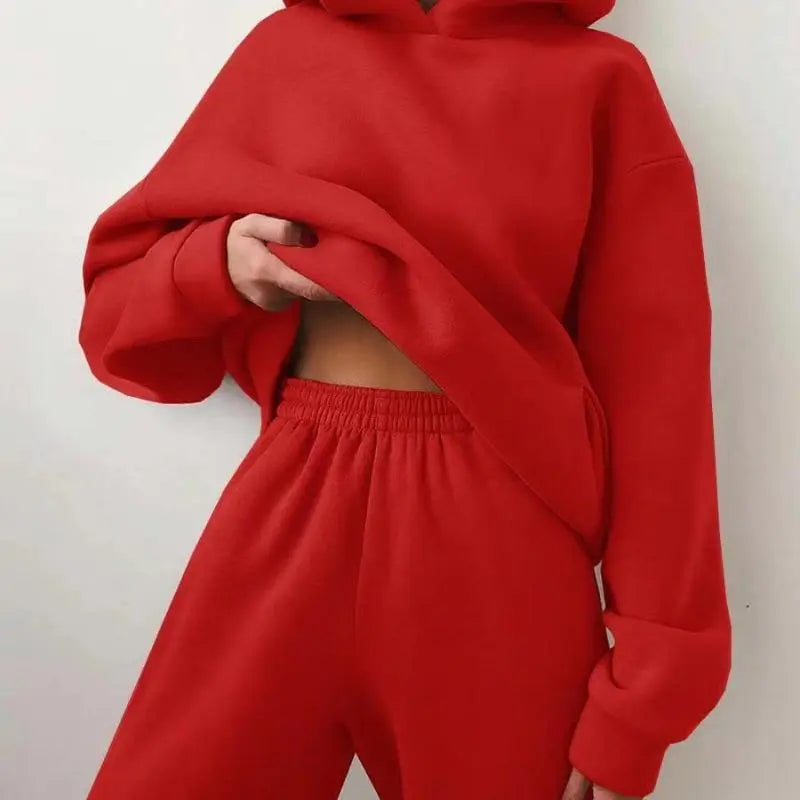 Women's Casual Hooded Sweater Two-piece Suit Clothes Hoodie Tracksuit Angel Wishes