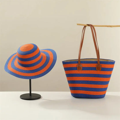 Beach Sun Hat Large Capacity Shoulder Bag Hat Suit Angel Wishes