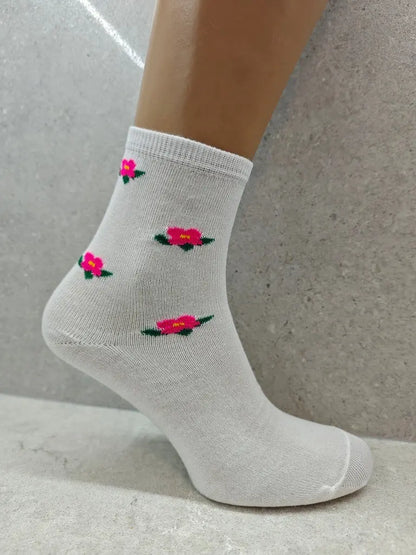 Women's Floral Cotton Socks 6 12 24 Pairs Angel Wishes