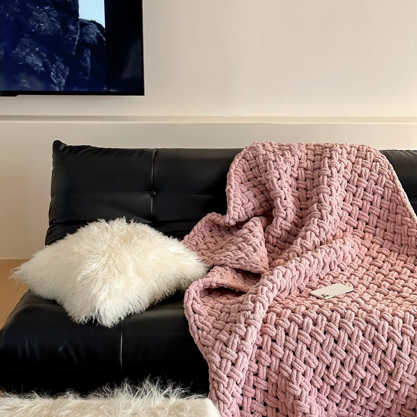 Hand-knitted Wool Blanket Angel Wishes