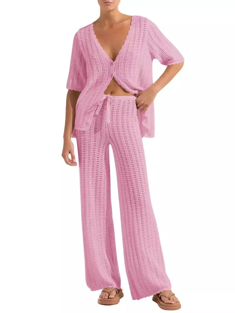 Knitted High Waist Trousers And Sweater Angel Wishes