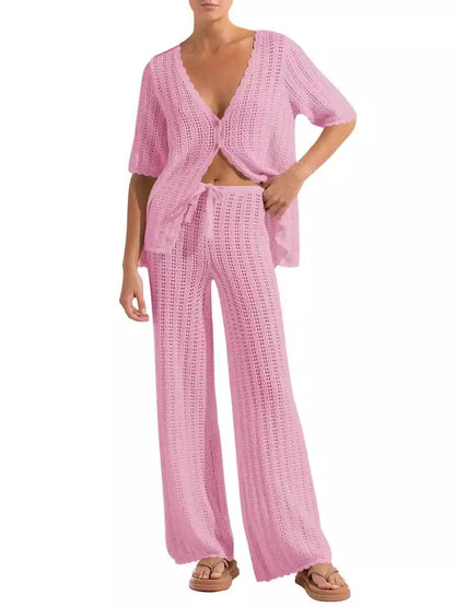 Knitted High Waist Trousers And Sweater Angel Wishes