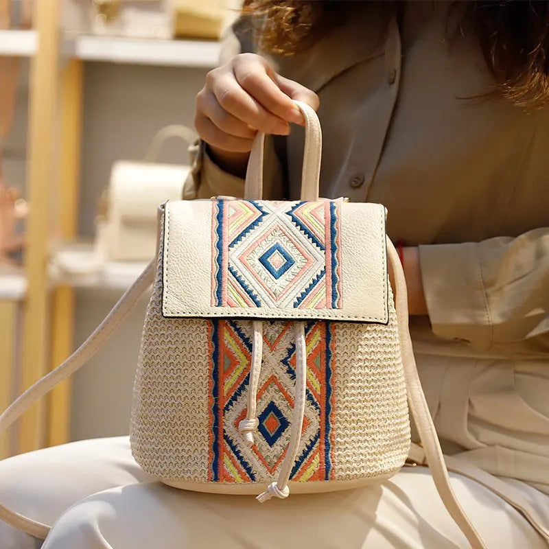 Women's Woven Diamond Shoulder Bag Angel Wishes